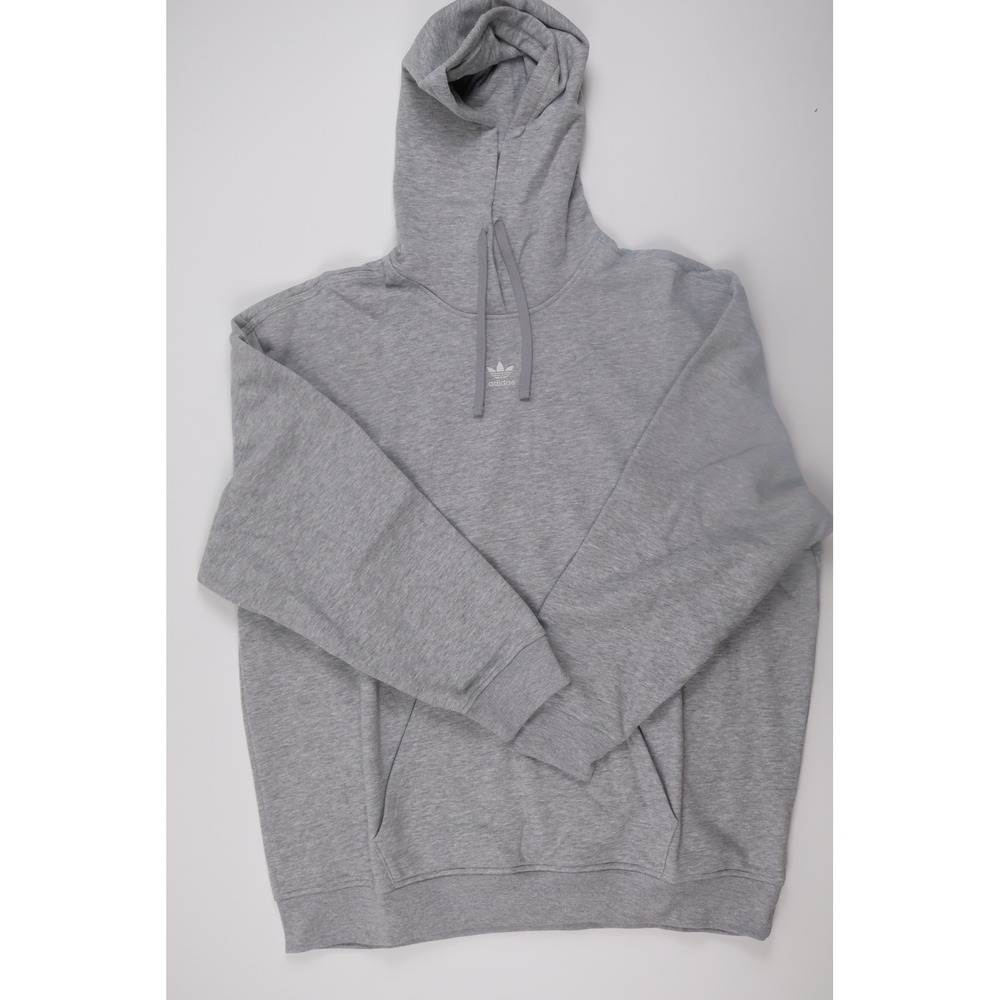 Adidas Originals Essential Oversized Hoodie Large Grey IY7345 Athleisure $70 - Picture 2 of 6